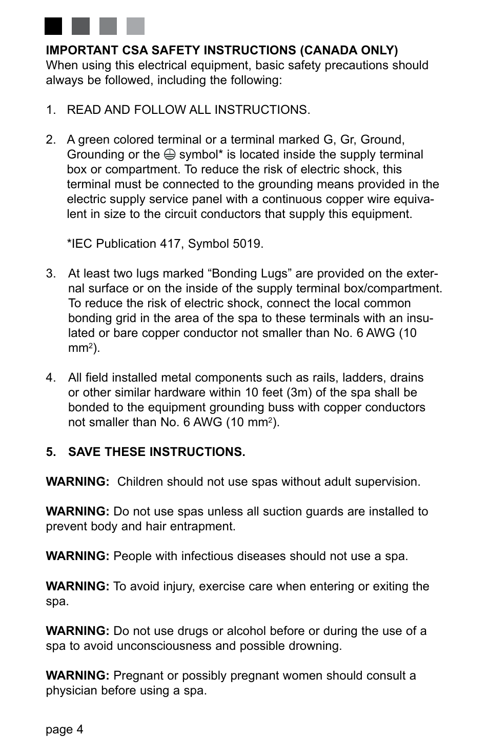 Jacuzzi LED SERIES J-230 User Manual | Page 8 / 43
