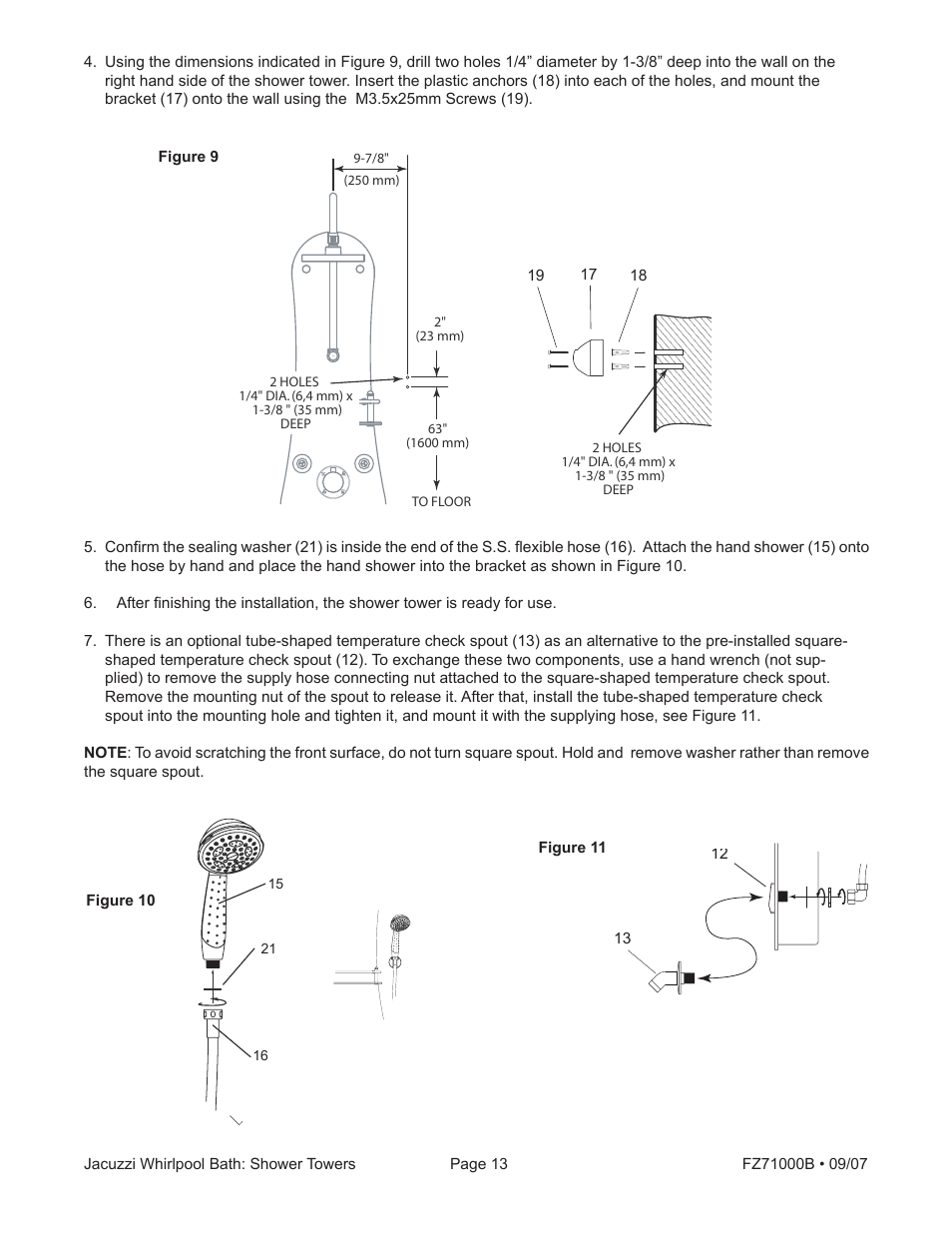 Jacuzzi Ristorre Metallo EC33000 User Manual | Page 13 / 16