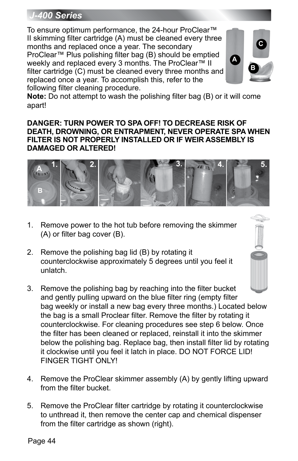 J-400 series | Jacuzzi J - 400 SERIES J - 460 User Manual | Page 49 / 77