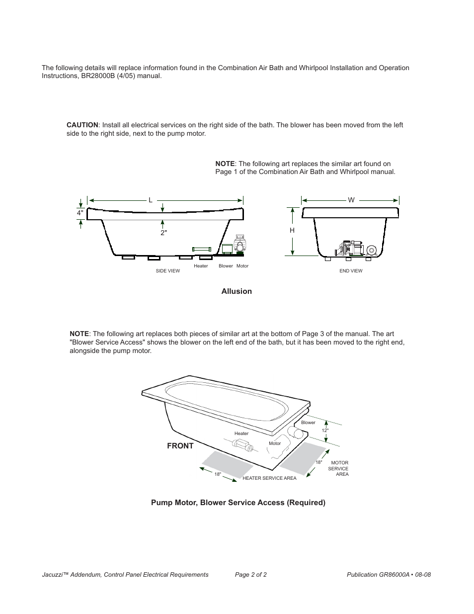 Jacuzzi Luxury/Designer Bath Series K339000X User Manual | Page 27 / 30