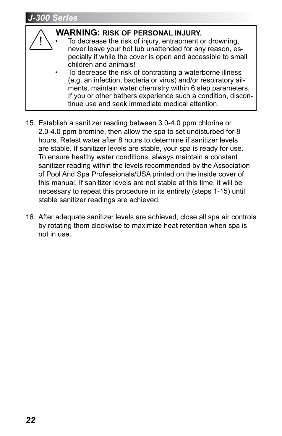 Jacuzzi J - 375 User Manual | Page 26 / 60