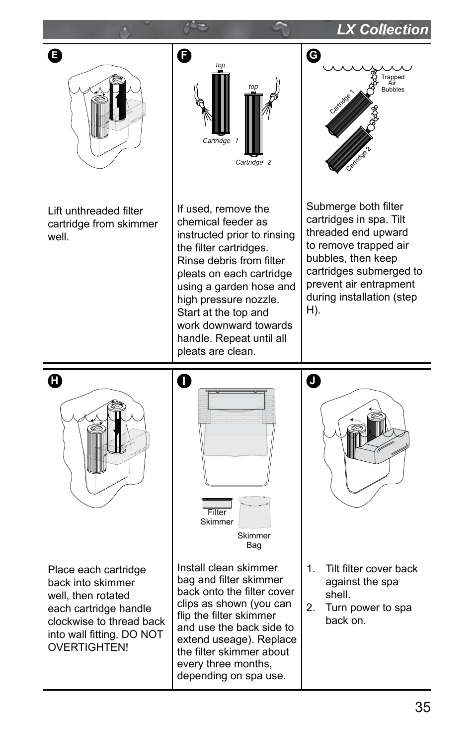 35 lx collection | Jacuzzi J - LXL User Manual | Page 39 / 68