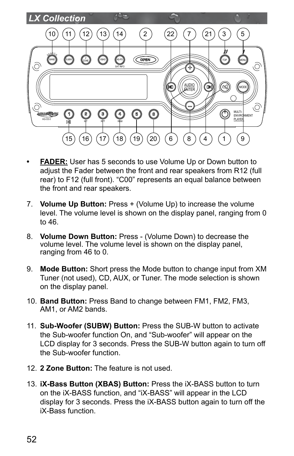 52 lx collection | Jacuzzi J - LXL User Manual | Page 56 / 68