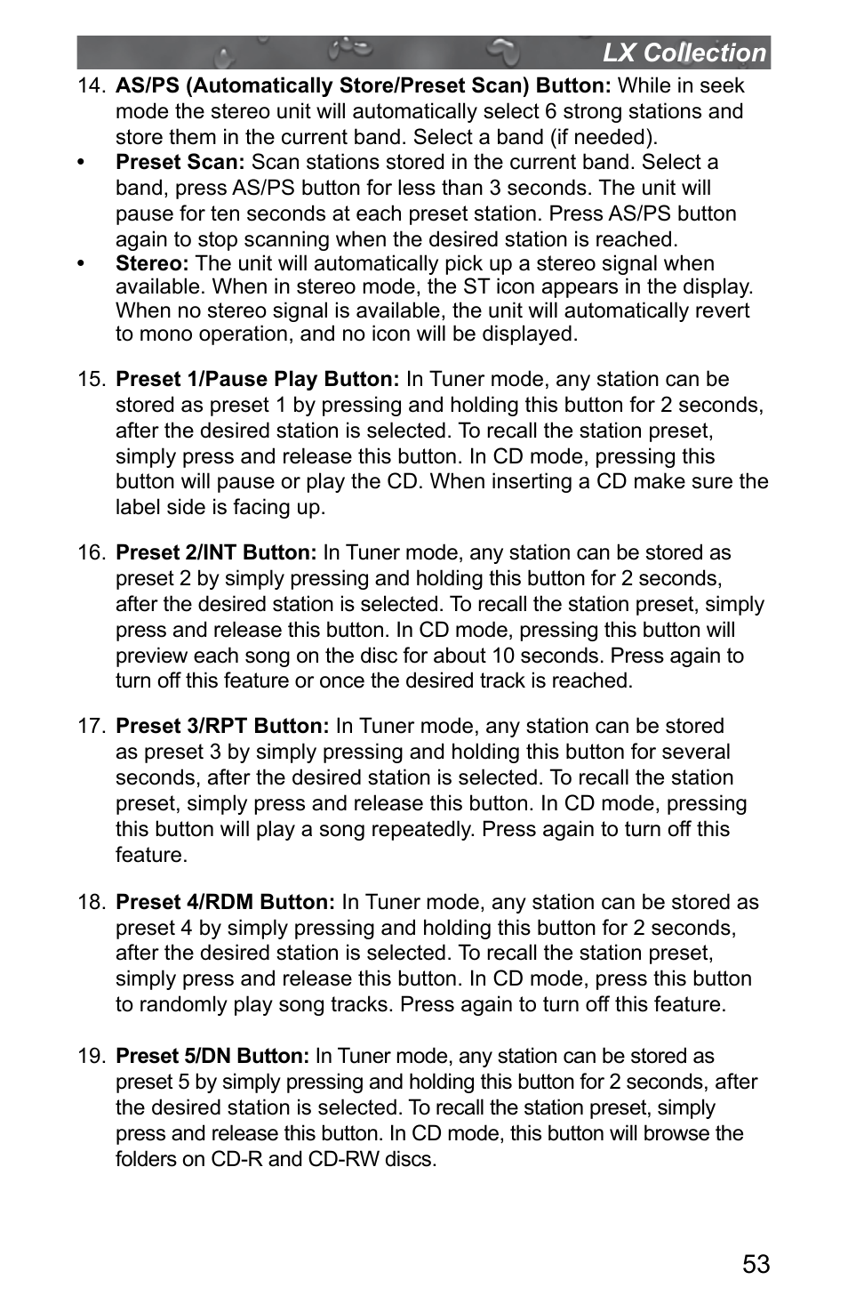 53 lx collection | Jacuzzi J - LXL User Manual | Page 57 / 68