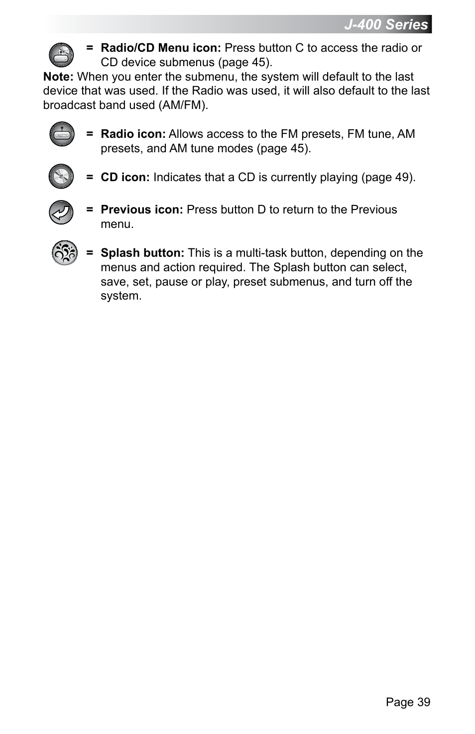 J-400 series | Jacuzzi J - 470 User Manual | Page 45 / 104