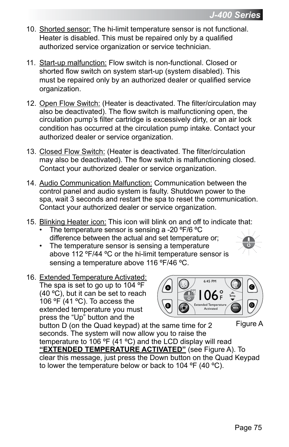 J-400 series | Jacuzzi J - 470 User Manual | Page 81 / 104