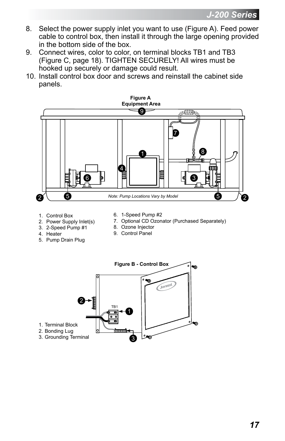 J-200 series | Jacuzzi J - 200 J - 230 User Manual | Page 21 / 64