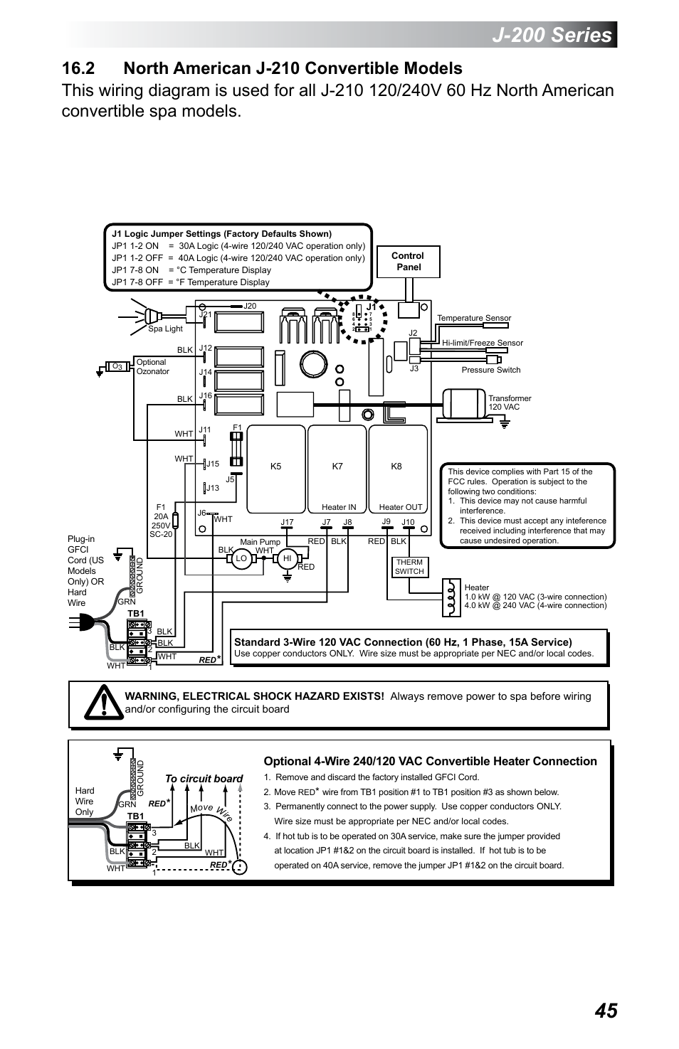 2 north american j-210 convertible models, J-200 series | Jacuzzi J - 200 J - 230 User Manual | Page 49 / 64