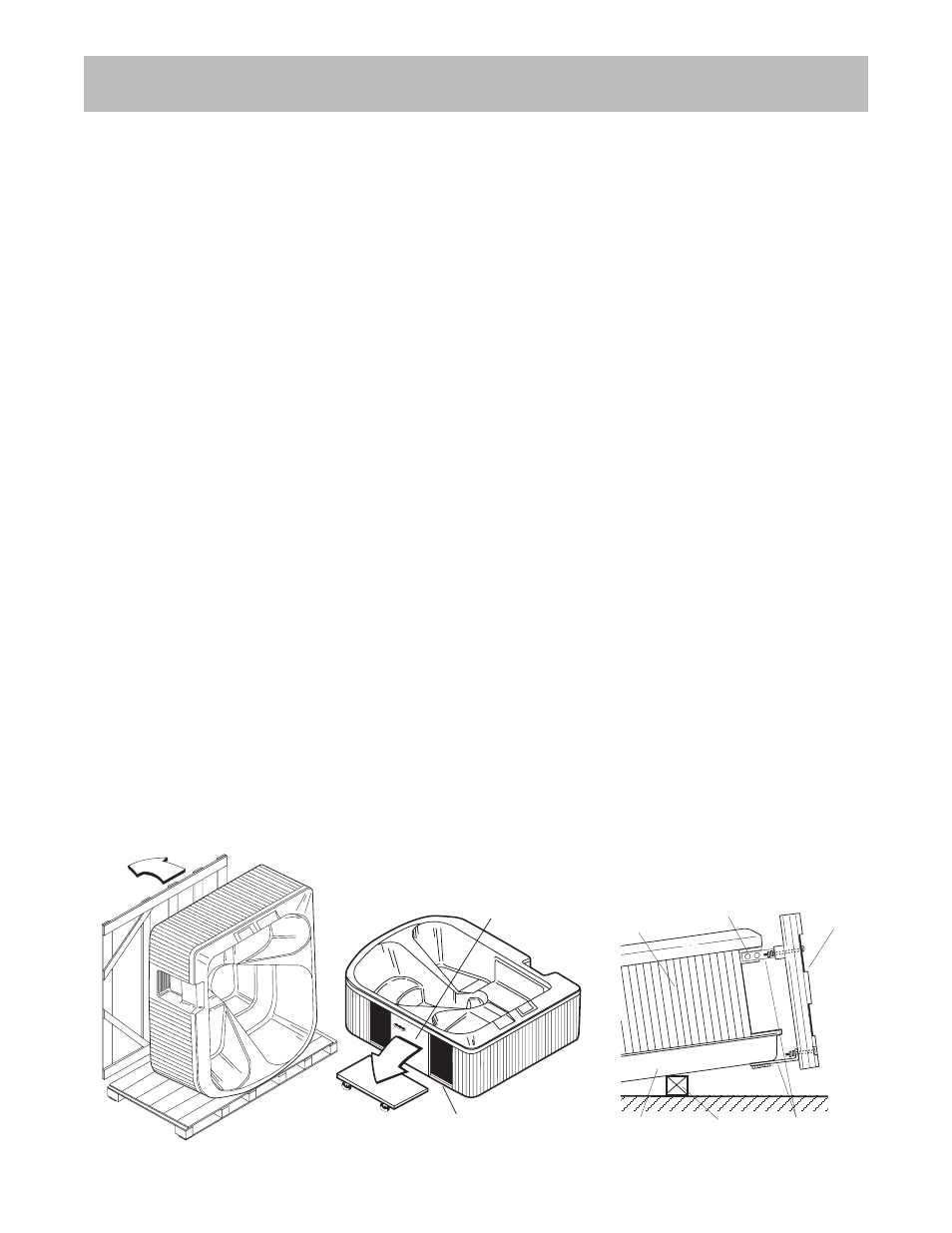 Installation, Installation instructions, Inspection and shipping claim | Unpacking | Jacuzzi Tirage Plus PORTABLE WHIRLPOOL SPA User Manual | Page 5 / 23