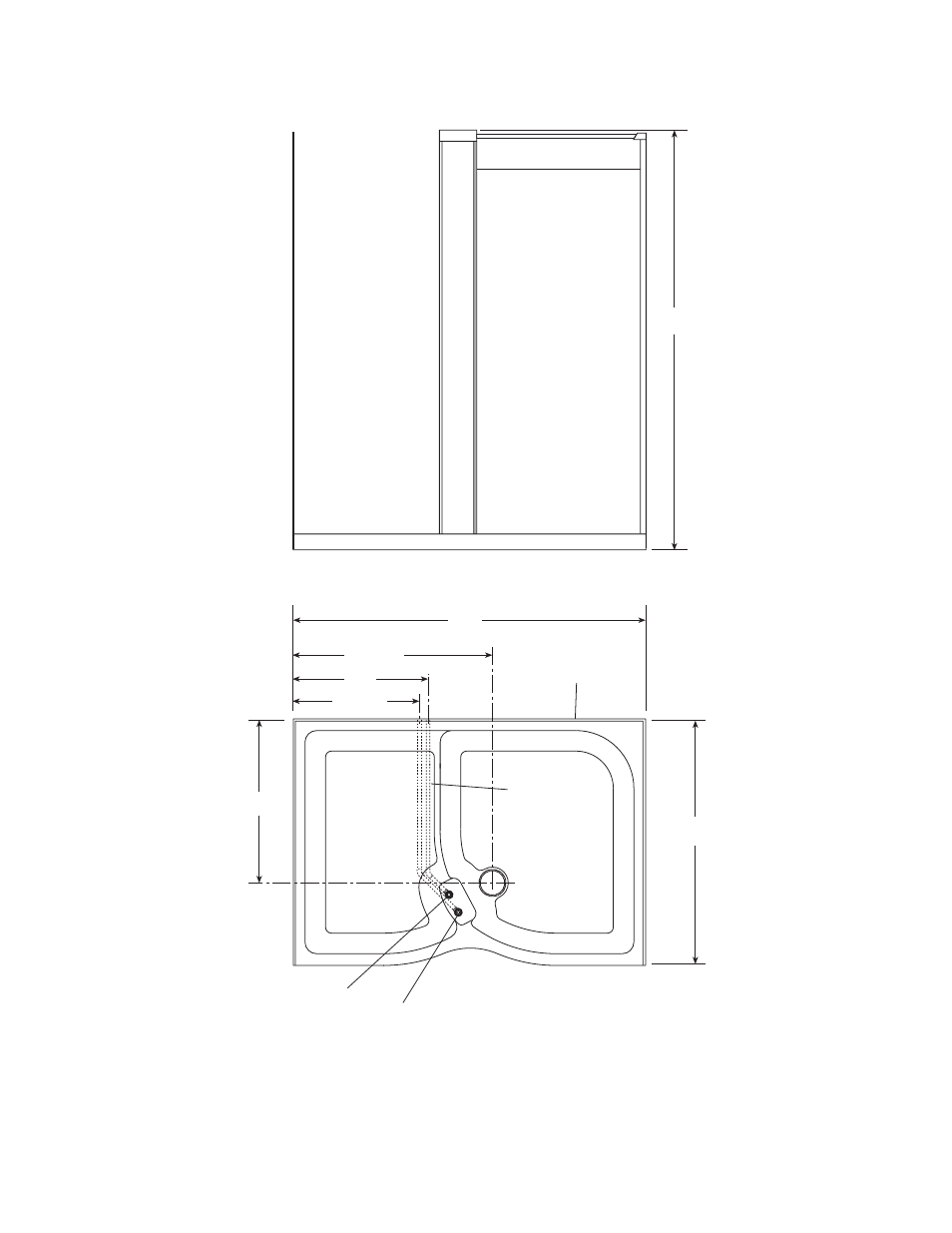 3 wall rough-in reference | Jacuzzi SUMMER RAINTM 2 WALL & 3 WALL WALK-IN SHOWER SYSTEMS User Manual | Page 16 / 32