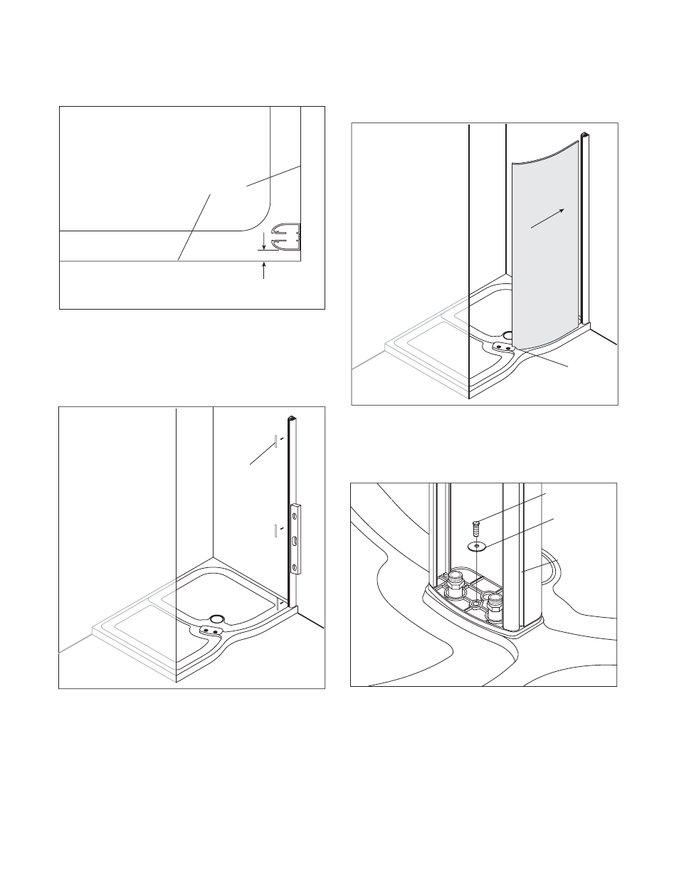 3 wall: tower and curved glass installation | Jacuzzi SUMMER RAINTM 2 WALL & 3 WALL WALK-IN SHOWER SYSTEMS User Manual | Page 21 / 32