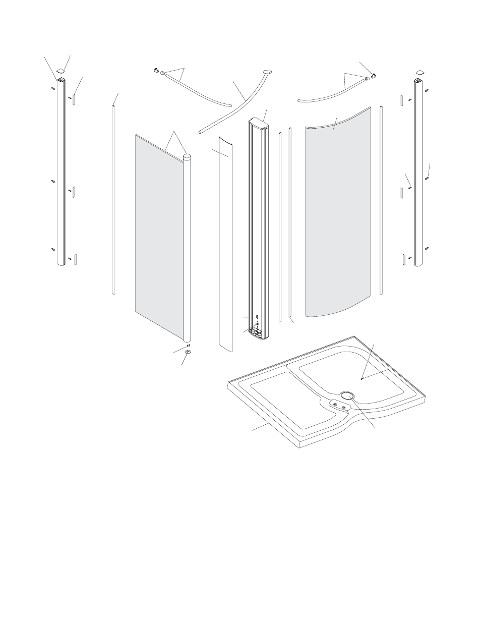 2 wall unit repair parts | Jacuzzi SUMMER RAINTM 2 WALL & 3 WALL WALK-IN SHOWER SYSTEMS User Manual | Page 29 / 32