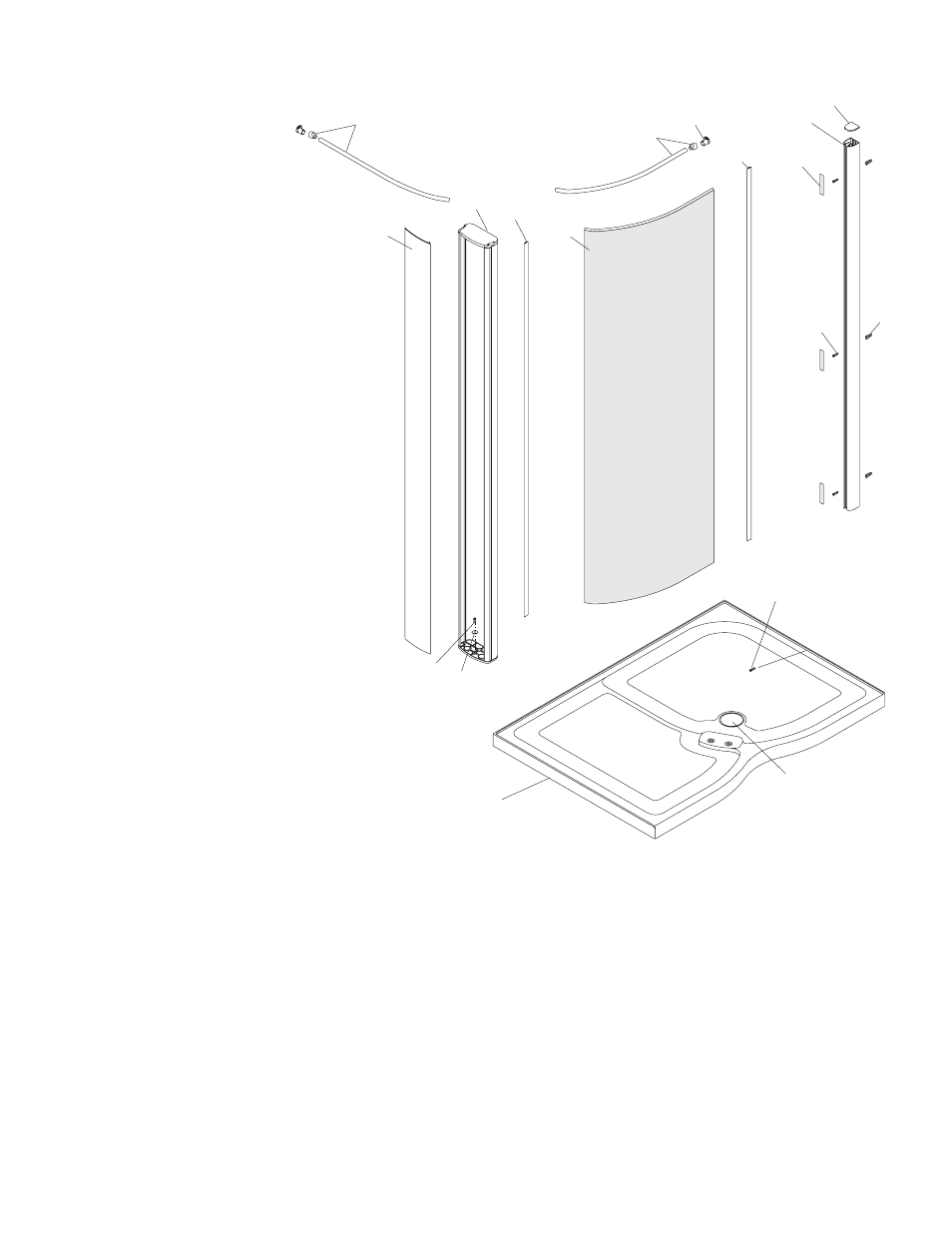 3 wall unit repair parts | Jacuzzi SUMMER RAINTM 2 WALL & 3 WALL WALK-IN SHOWER SYSTEMS User Manual | Page 30 / 32