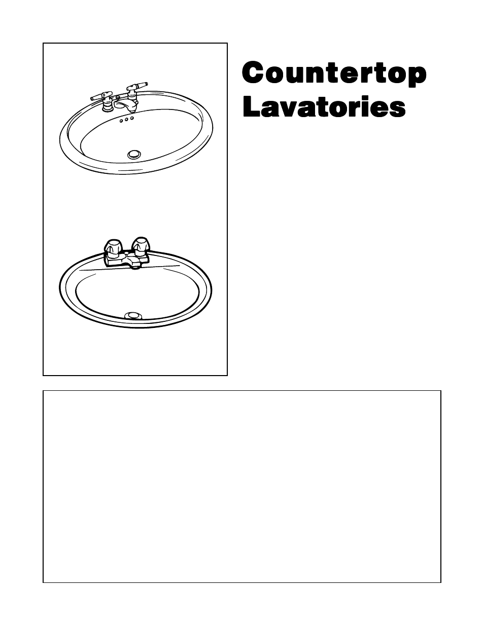 Jacuzzi Countertop Lavatories User Manual | 5 pages