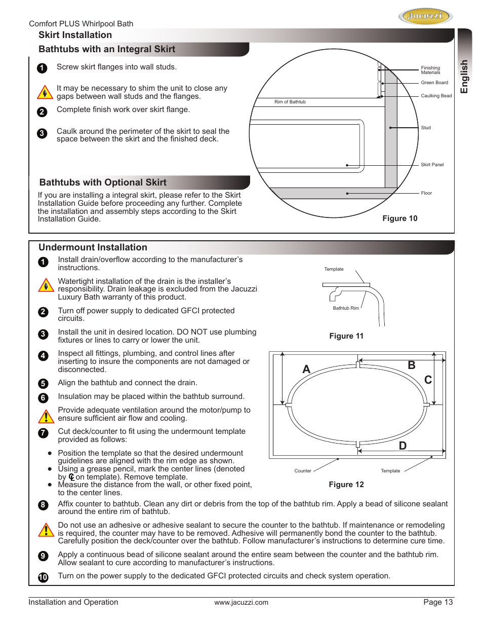 Ab c d | Jacuzzi HE96000 User Manual | Page 13 / 28