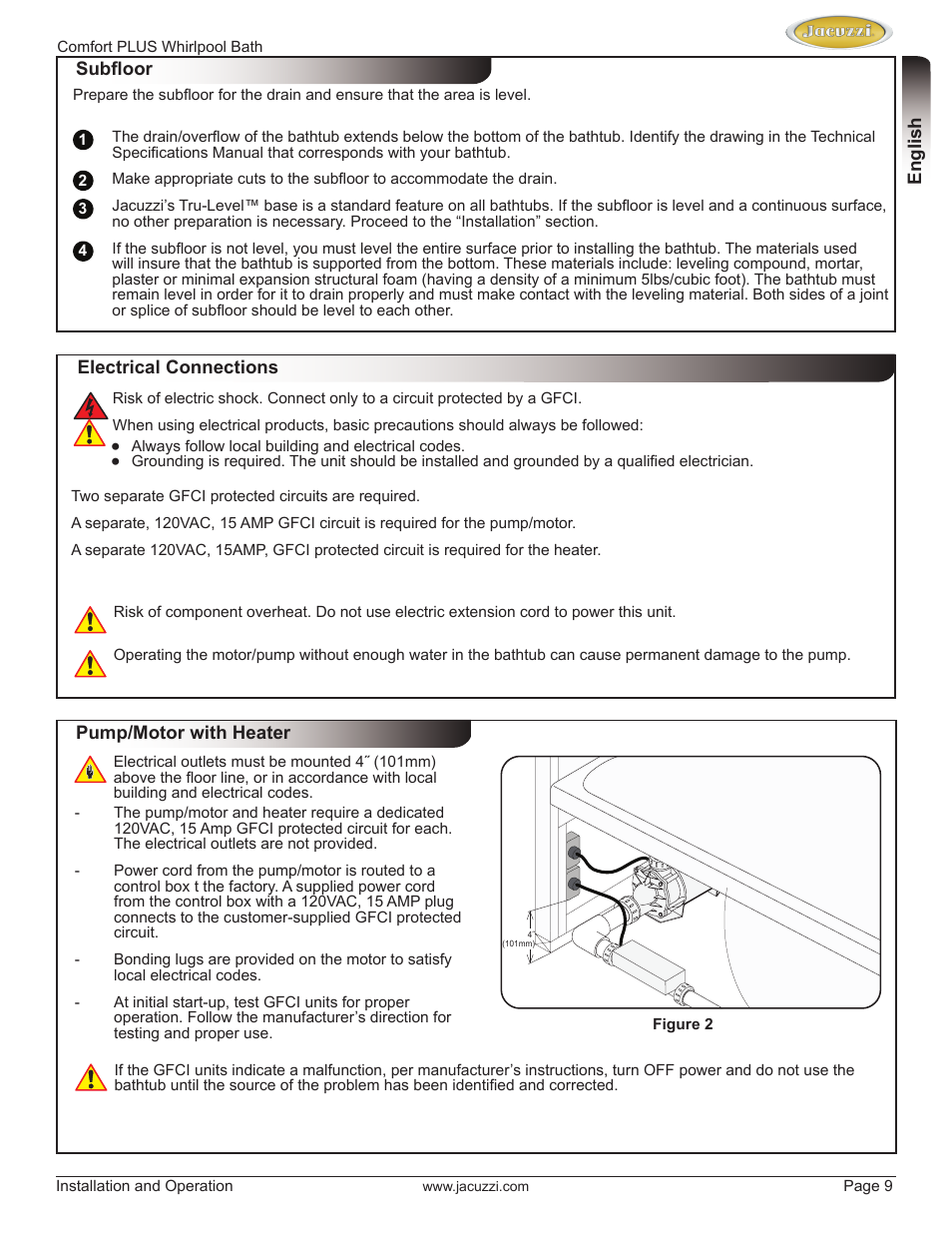 Jacuzzi HE96000 User Manual | Page 9 / 28