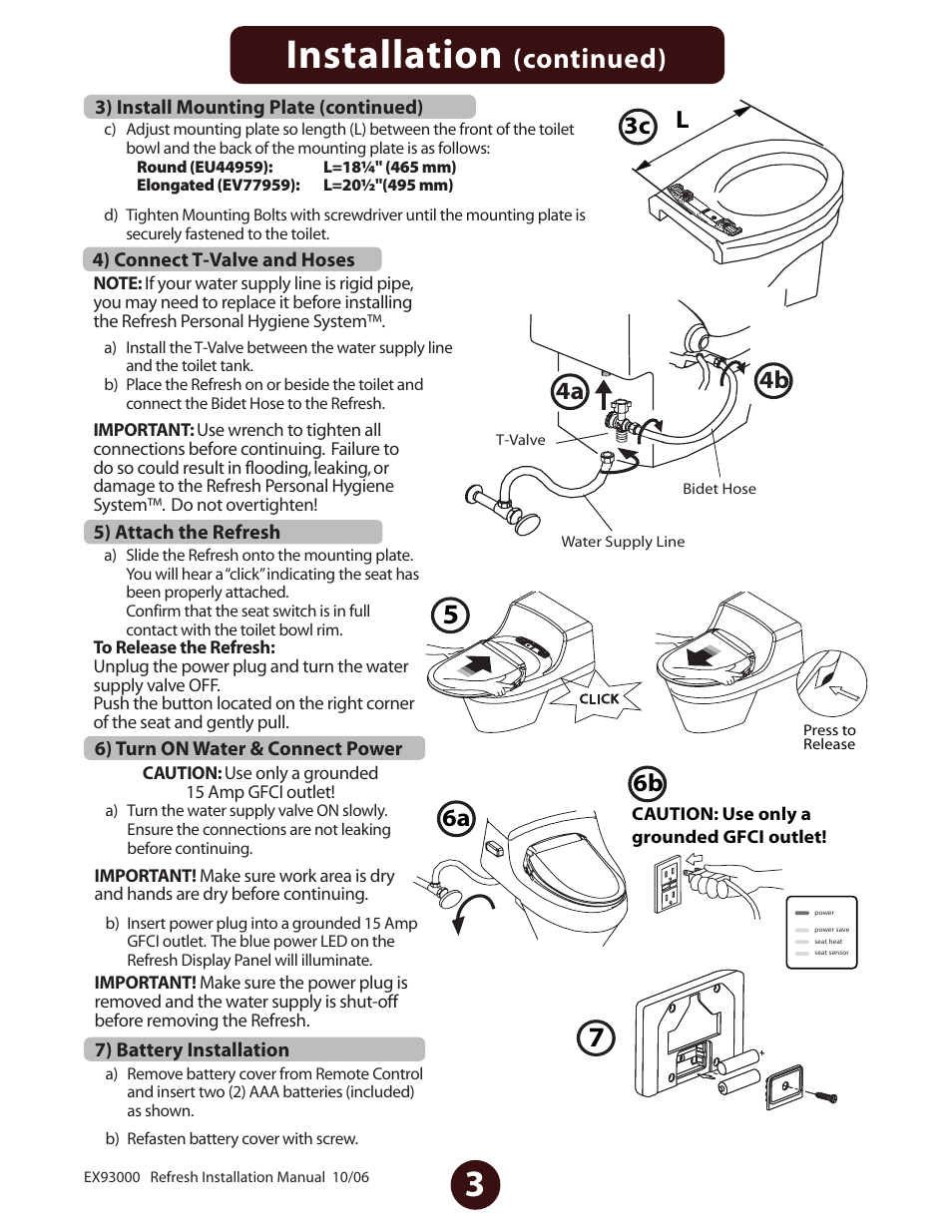 Installation, Continued) | Jacuzzi Personal Hygiene System EV77959 User Manual | Page 4 / 8