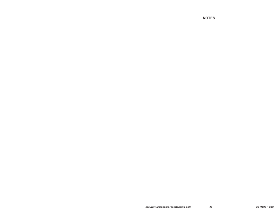 Jacuzzi MORPHOSIS GB11000 User Manual | Page 2 / 22