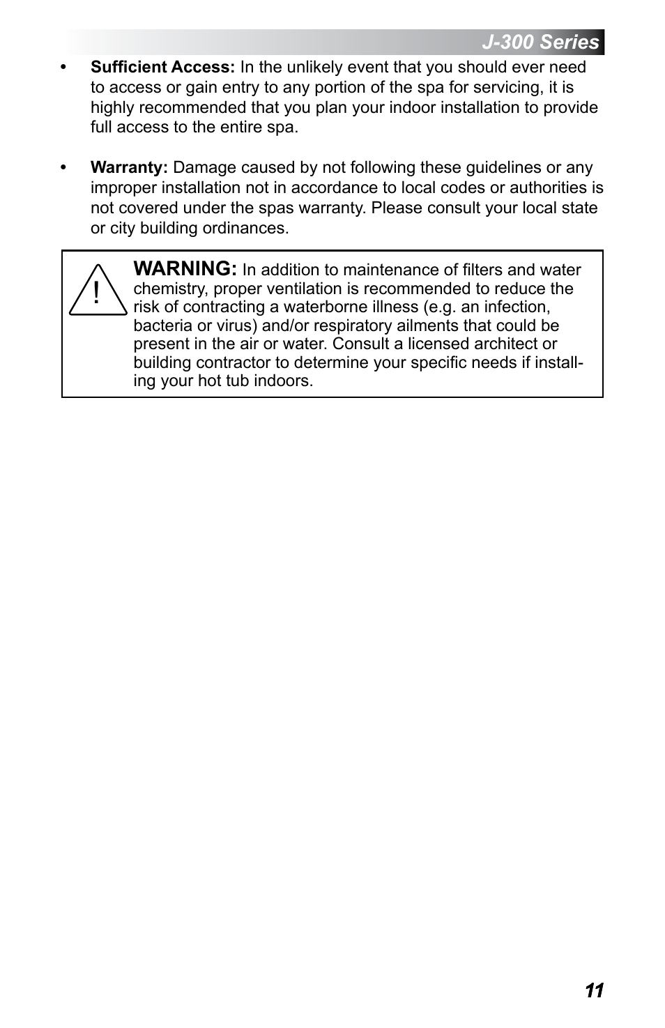 Jacuzzi J - 355 User Manual | Page 15 / 68