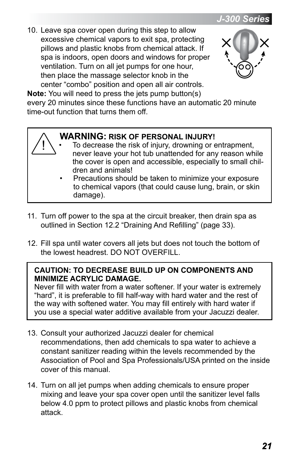 Jacuzzi J - 355 User Manual | Page 25 / 68