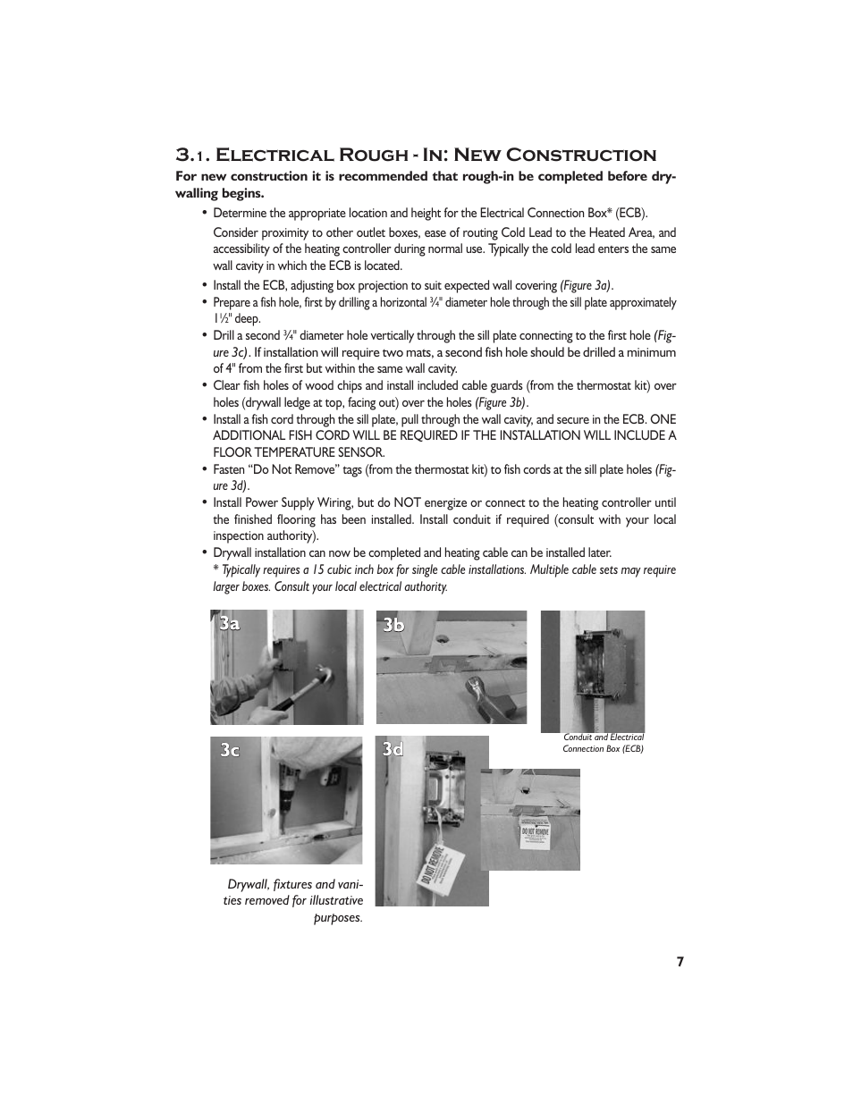 Electrical rough - in: new construction, 3a 3b 3c 3d | Jacuzzi Dome For Shower Surround System None User Manual | Page 9 / 22