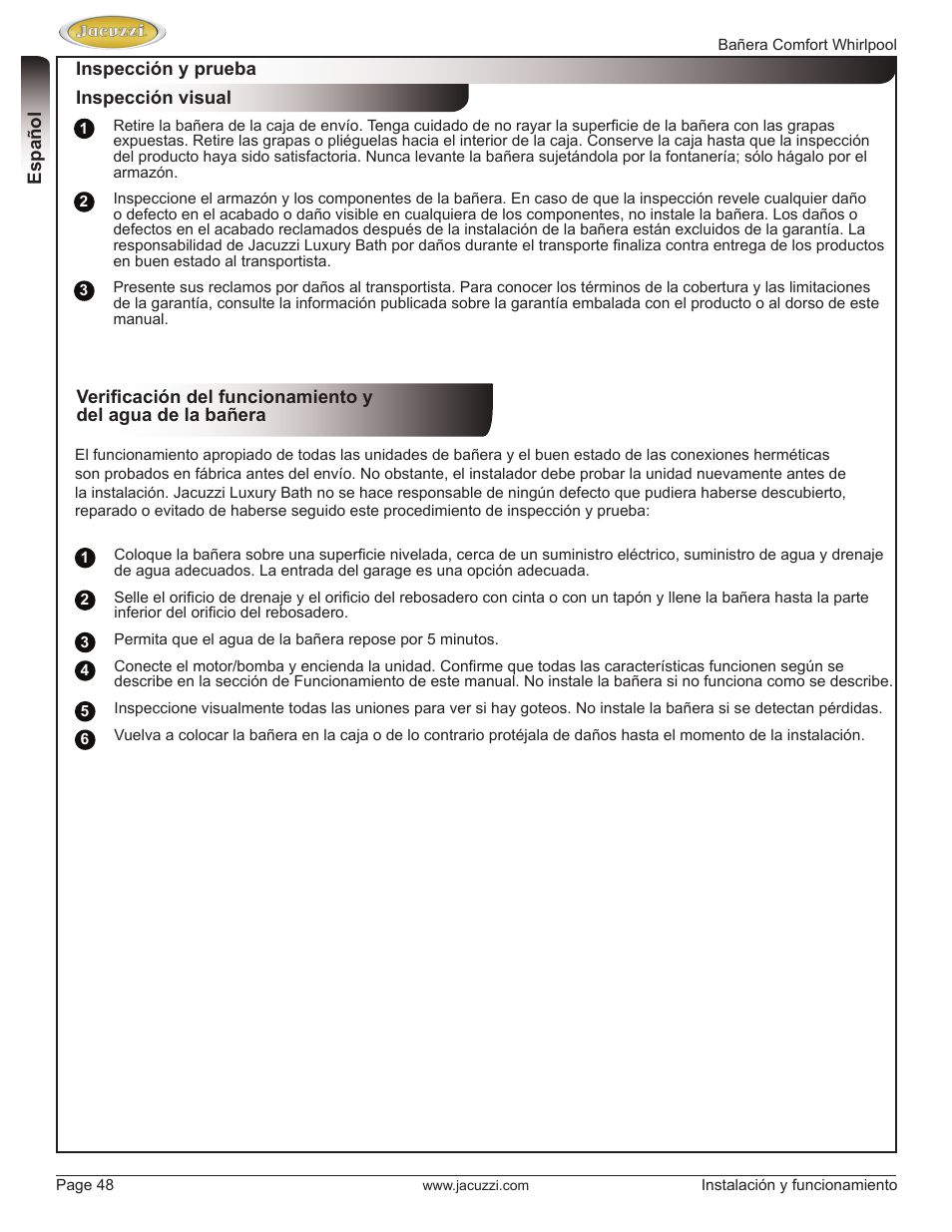 Jacuzzi HE97000 User Manual | Page 48 / 90