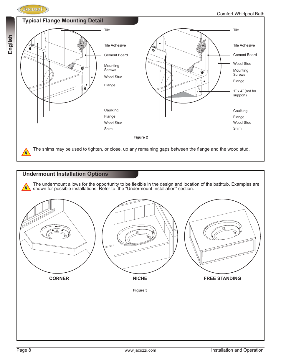 English | Jacuzzi HE97000 User Manual | Page 8 / 90