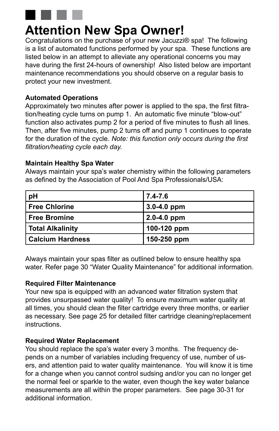 Jacuzzi J-280 User Manual | Page 2 / 52