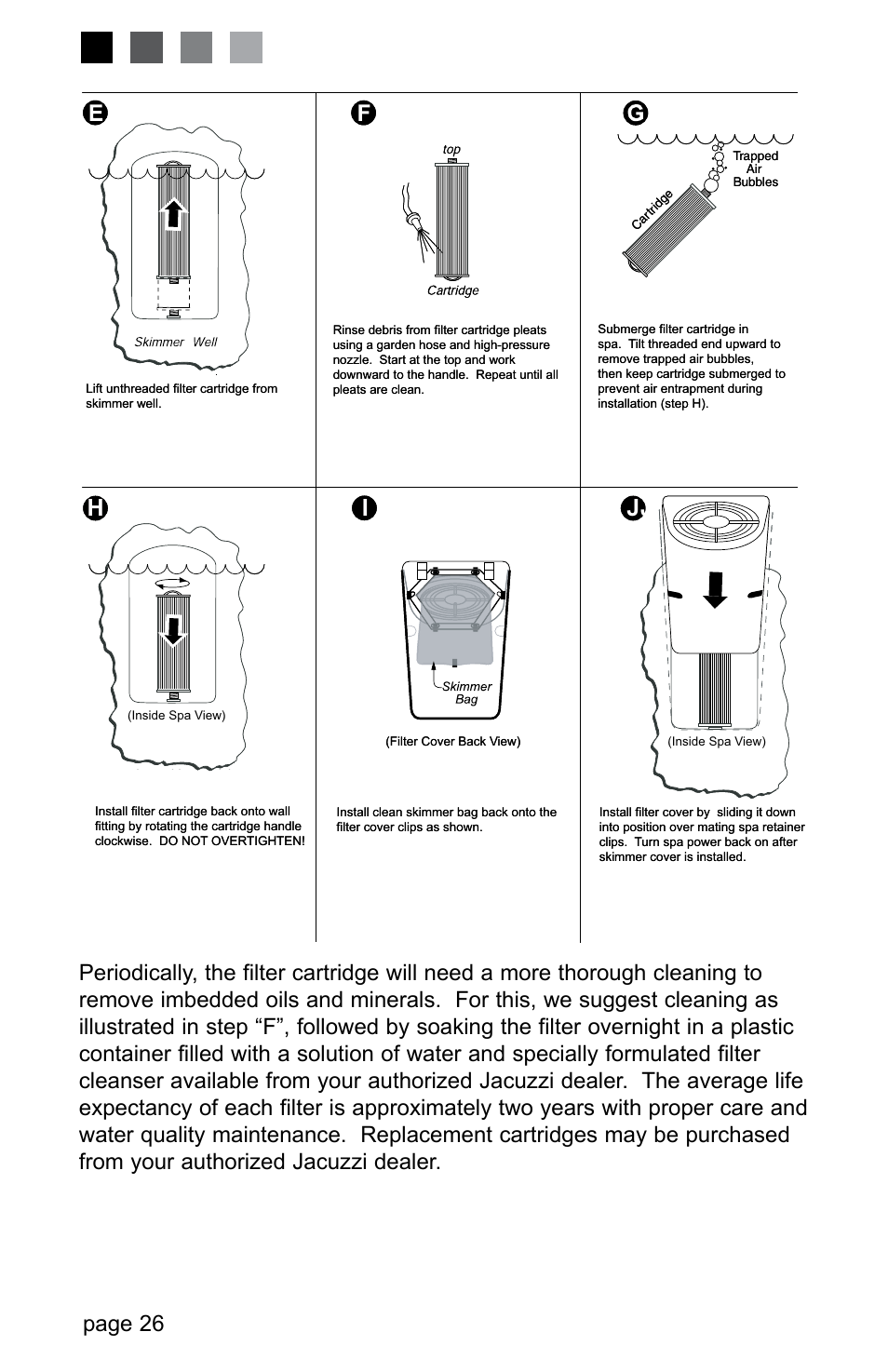 2 draining and refilling, Hi j | Jacuzzi J-280 User Manual | Page 30 / 52