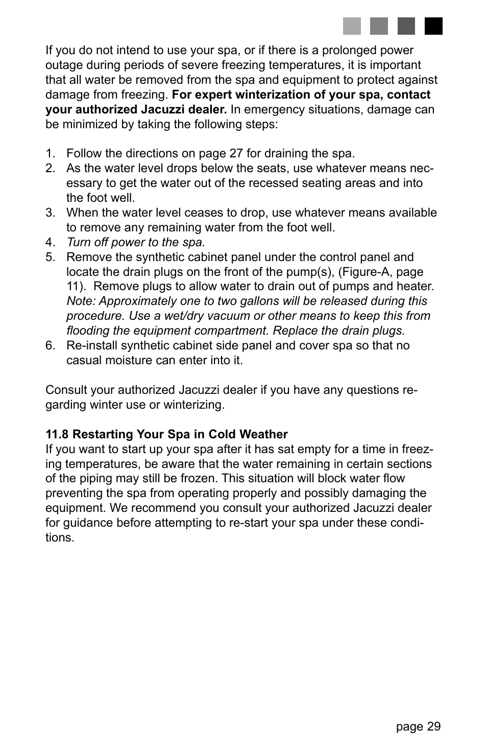 Jacuzzi J-280 User Manual | Page 33 / 52