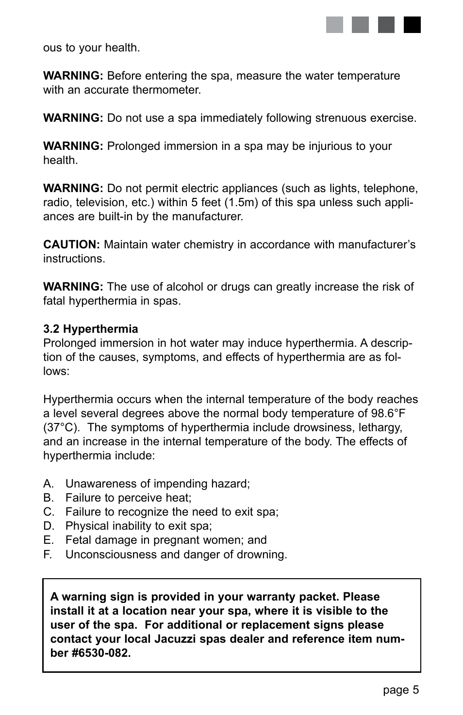 Jacuzzi J-280 User Manual | Page 9 / 52