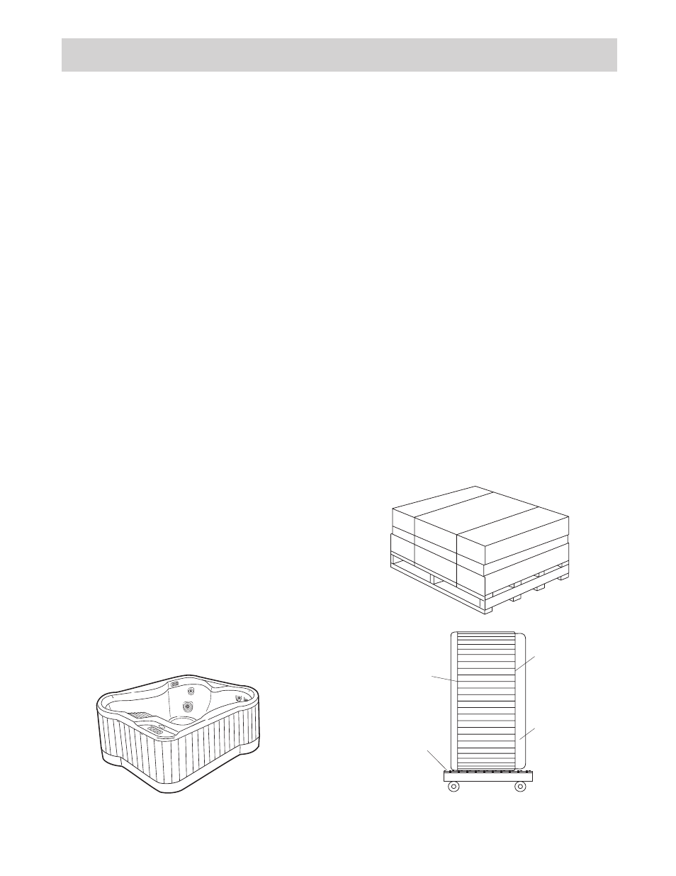 Installation, Inspection and shipping claims, Unpacking | Jacuzzi Alexa User Manual | Page 5 / 20