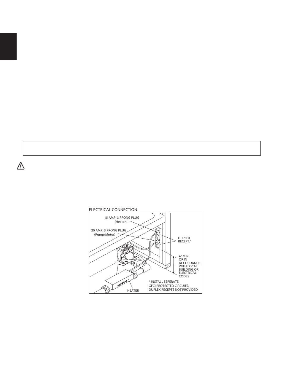 Installation instructions, Electrical connections | Jacuzzi DESIGNER BATH SERIES User Manual | Page 18 / 28