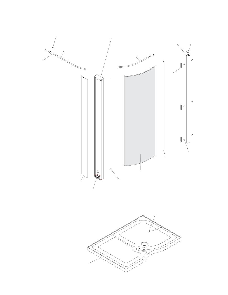 3 wall component identification | Jacuzzi Summer Rain 2 Wall and 3 Wall User Manual | Page 17 / 32