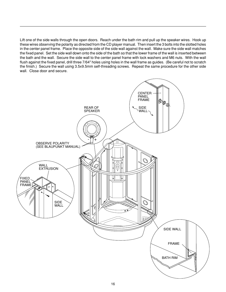 J-allure, Side walls installation | Jacuzzi J-ALLURELuxury Bathing and Entertainment System User Manual | Page 18 / 32