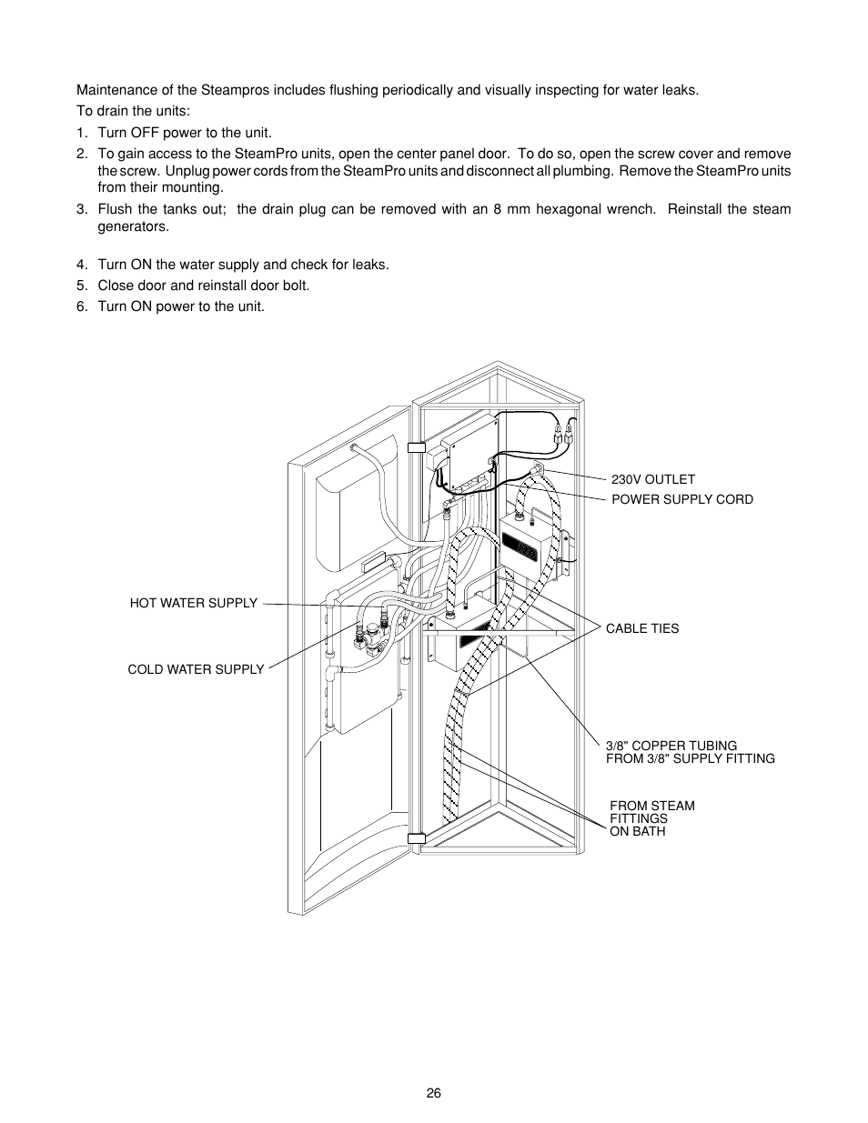 Care and maintenance of steampro steam generators | Jacuzzi J-ALLURELuxury Bathing and Entertainment System User Manual | Page 28 / 32