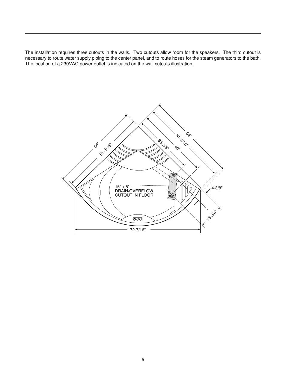 J-allure, Rough-in | Jacuzzi J-ALLURELuxury Bathing and Entertainment System User Manual | Page 7 / 32