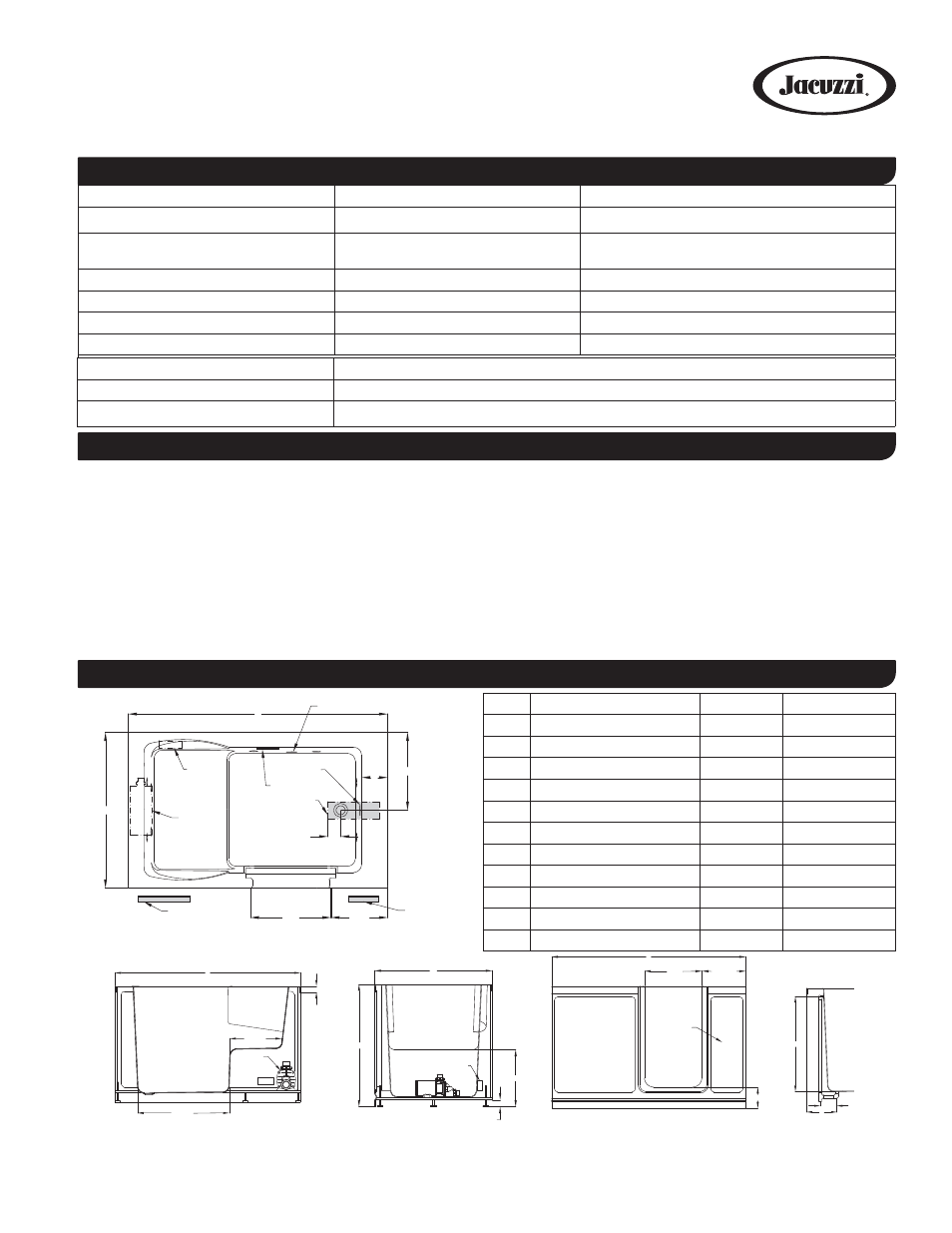 Jacuzzi FINESTRA F4N6036WRL User Manual | 1 page