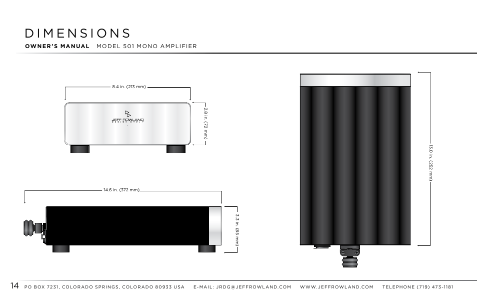Jeff Rowland Design Group 501 User Manual | Page 15 / 17