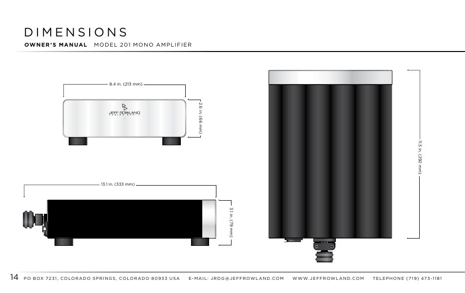 Jeff Rowland Design Group 201 User Manual | Page 15 / 17