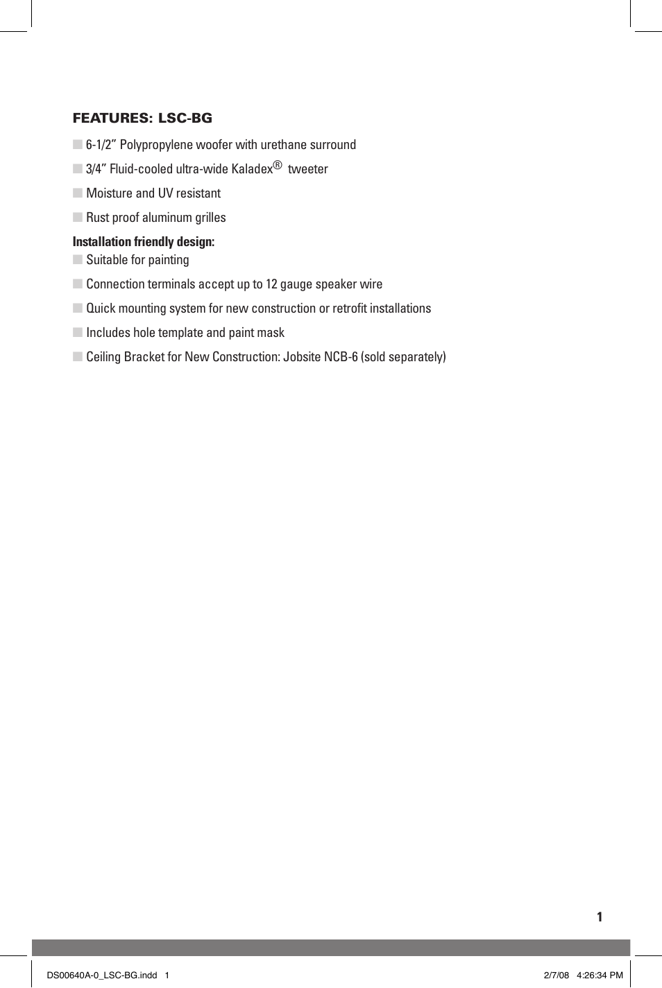 JobSite Systems LSC-BG User Manual | Page 3 / 8