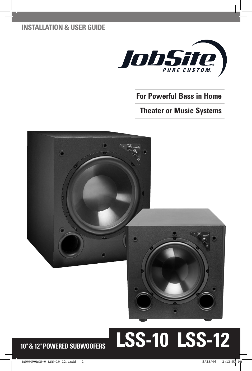 JobSite Systems LSS-12 User Manual | 16 pages