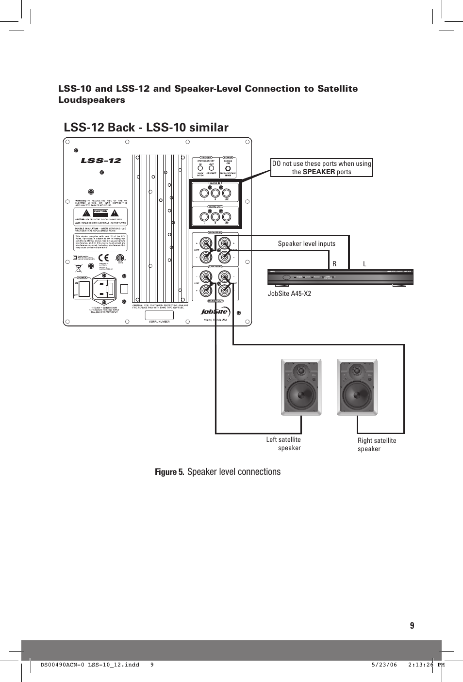 Lss-12 back - lss-10 similar | JobSite Systems LSS-12 User Manual | Page 11 / 16