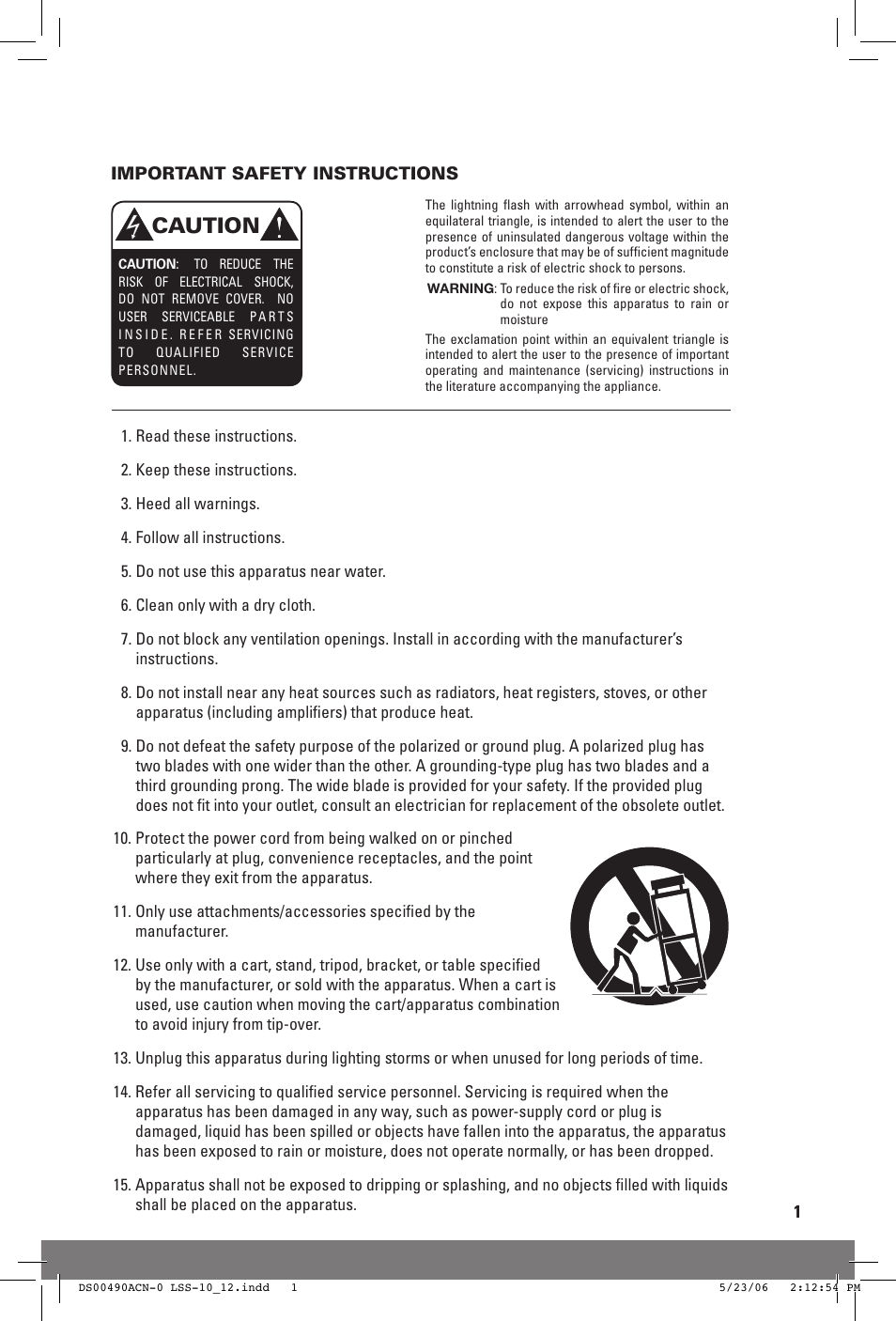 Caution | JobSite Systems LSS-12 User Manual | Page 3 / 16