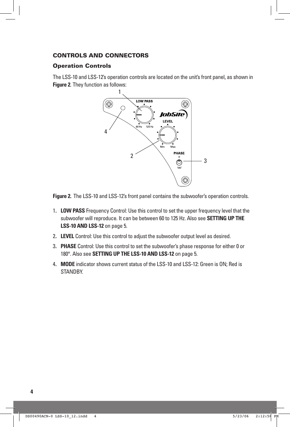 JobSite Systems LSS-12 User Manual | Page 6 / 16