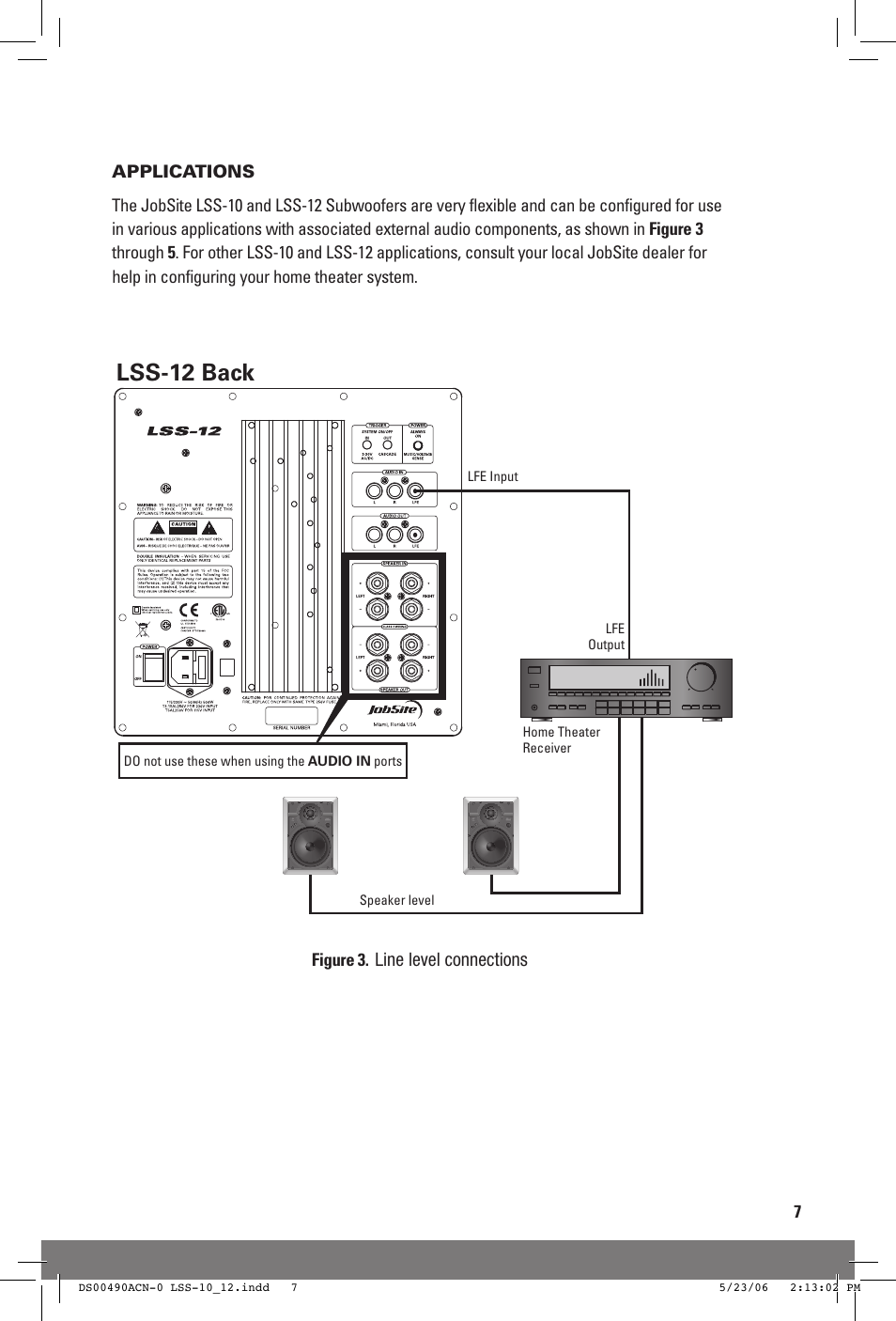 Lss-12 back | JobSite Systems LSS-12 User Manual | Page 9 / 16