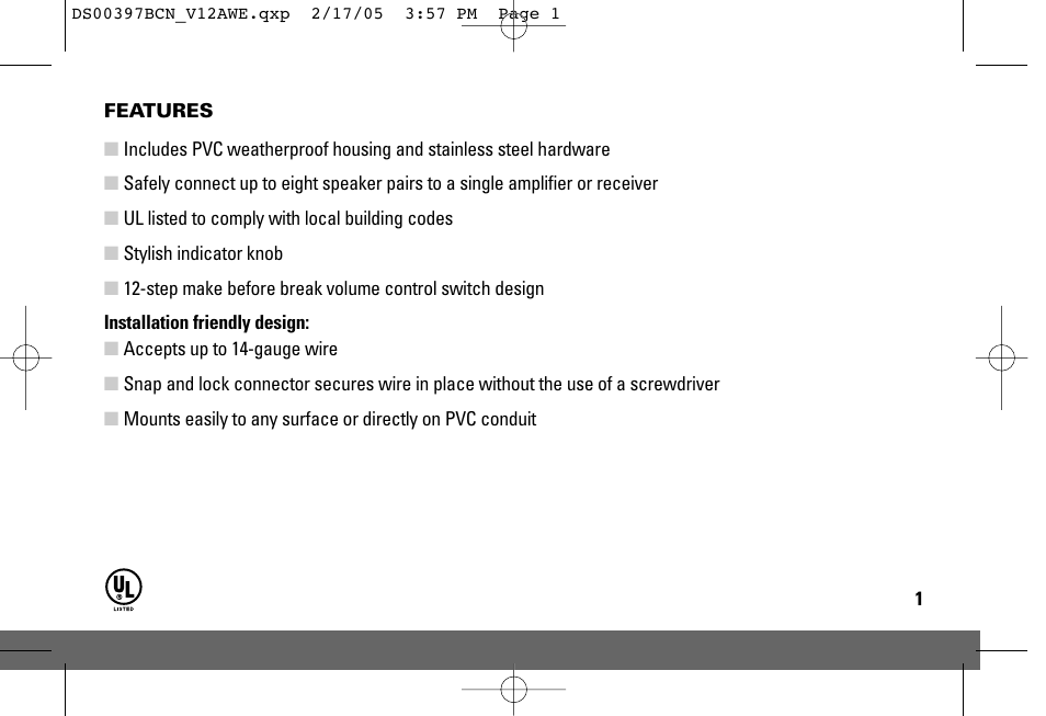 JobSite Systems V-12/AWE User Manual | Page 3 / 12