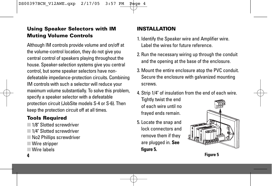 JobSite Systems V-12/AWE User Manual | Page 6 / 12