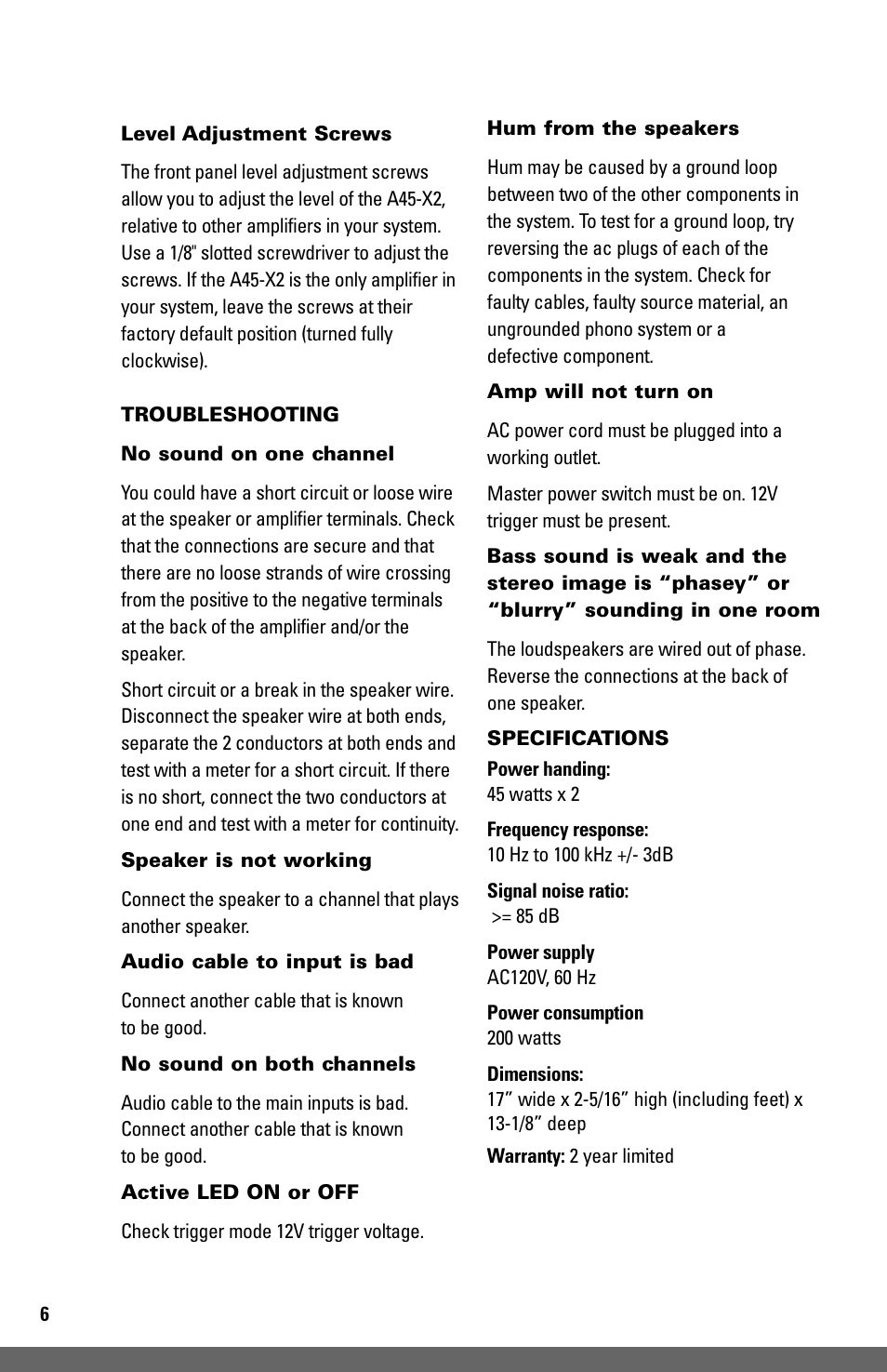 JobSite Systems A45-X2 User Manual | Page 8 / 12