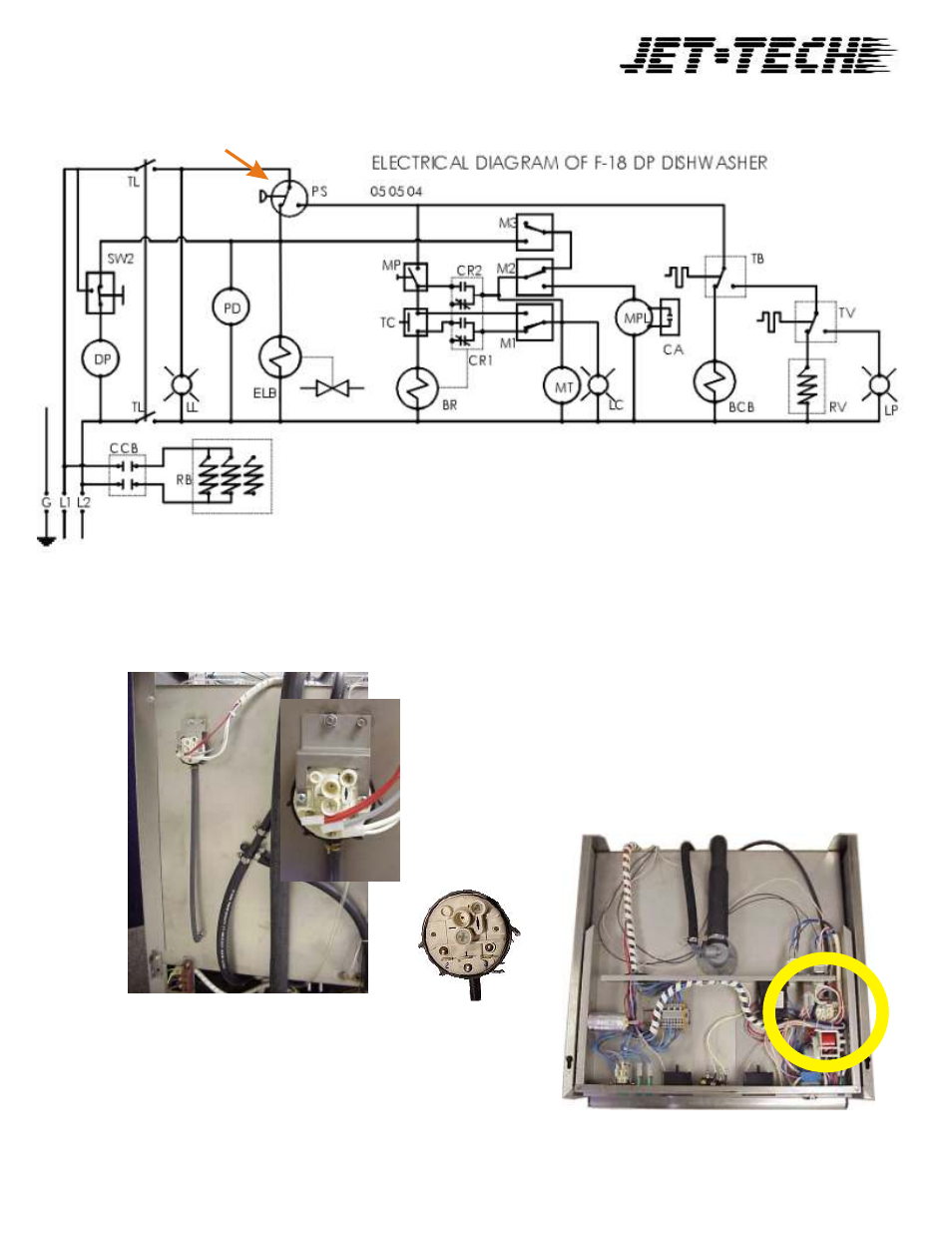 Back of dishwasher | Jettech Metal Products F18-DP User Manual | Page 5 / 33